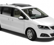 Seat Alhambra белого цвета вид световых приборов